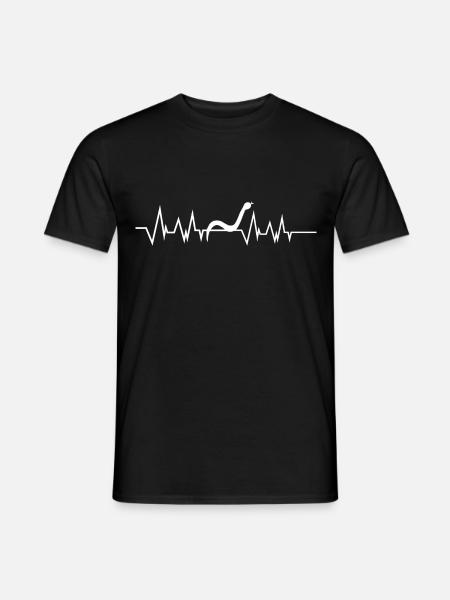 Battement de cœur de serpent Drôle d’animaux Battement de cœur Animal - T-shirt homme - noir