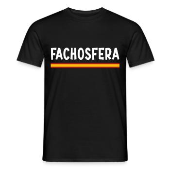 White Fachosphere with Spanish flag - Men's T-Shirt - black - Front - AI Model Male 178 light (178cm)