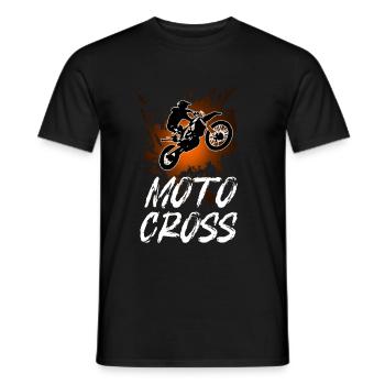 Motocross - Men's T-Shirt - black - Front - AI Model Male 178 light (178cm)