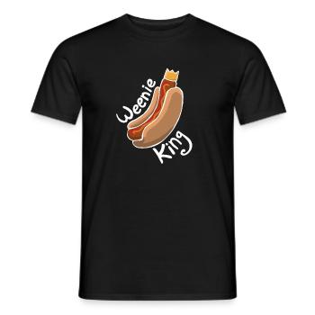 Weenie König - Männer T-Shirt - Schwarz - Vorne - AI Model Male 178 light (178cm)