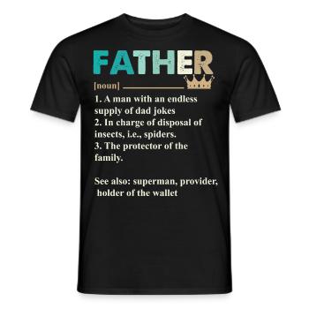 Papa Père Fête des Pères - T-shirt homme - noir - Devant - AI Model Male 178 light (178cm)