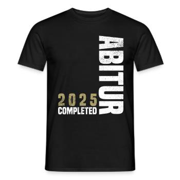 Abitur 2025 Completed - Männer T-Shirt - Schwarz - Vorne - AI Model Male 178 light (178cm)