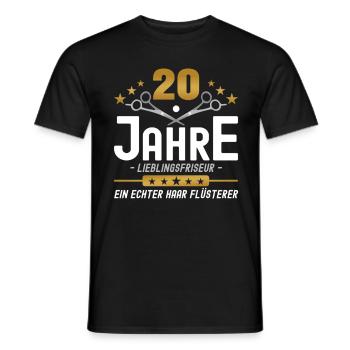 20 Jahre Jubiläum Friseur - Männer T-Shirt - Schwarz - Vorne - AI Model Male 178 light (178cm)