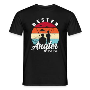 Bester Angler Papa - Männer T-Shirt - Schwarz - Vorne - AI Model Male 178 light (178cm)