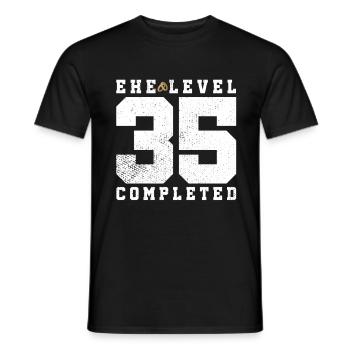 Marriage Level 35 Completed - Men's T-Shirt - black - Front - AI Model Male 178 light (178cm)
