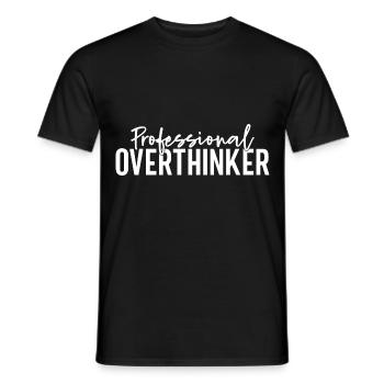 Déclaration typographique du penseur professionnel - T-shirt homme - noir - Devant - AI Model Male 178 light (178cm)