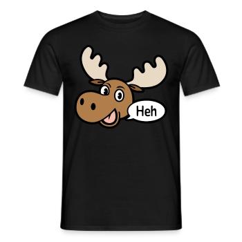 Amused Moose - Men's T-Shirt - black - Front - AI Model Male 178 light (178cm)