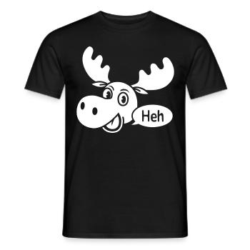Amused Moose - Men's T-Shirt - black - Front - AI Model Male 178 light (178cm)