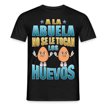 Oma rührt ihre Eier nicht an - Männer T-Shirt - Schwarz - Vorne - AI Model Male 178 light (178cm)