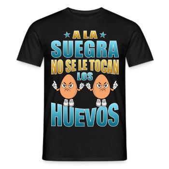 Die Schwiegermutter rührt ihre Eier nicht an - Männer T-Shirt - Schwarz - Vorne - AI Model Male 178 light (178cm)