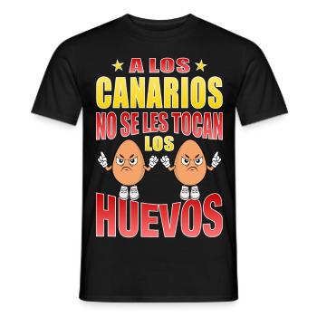 Canaries don't touch their eggs - Men's T-Shirt - black - Front - AI Model Male 178 light (178cm)