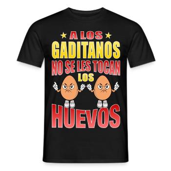 Les habitants de Cadix ne touchent pas à leurs œufs - T-shirt homme - noir - Devant - AI Model Male 178 light (178cm)