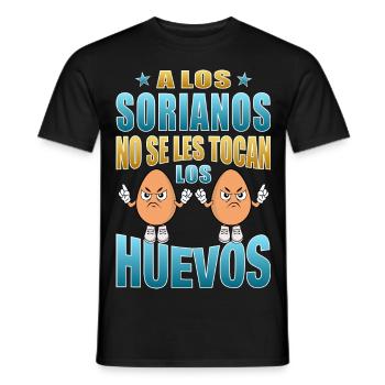 Die Einwohner von Soria rühren ihre Eier nicht an - Männer T-Shirt - Schwarz - Vorne - AI Model Male 178 light (178cm)