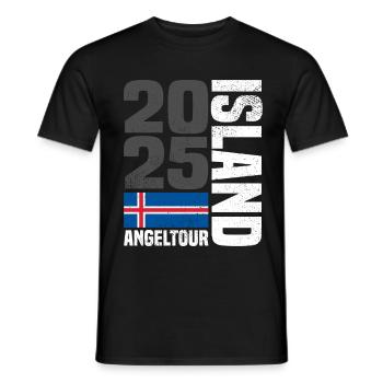 Island Angeltour 2025 - Männer T-Shirt - Schwarz - Vorne - AI Model Male 178 light (178cm)