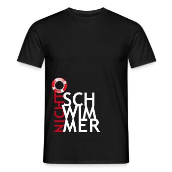 Nichtschwimmer 1 - Männer T-Shirt - Schwarz - Vorne - AI Model Male 178 light (178cm)
