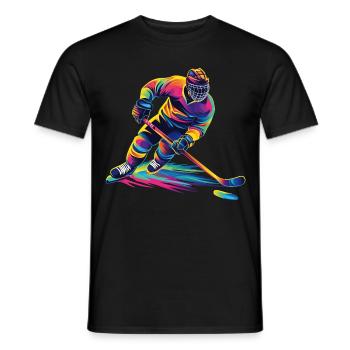 Hockey sobre hielo - Camiseta hombre - negro - delante - AI Model Male 178 light (178cm)
