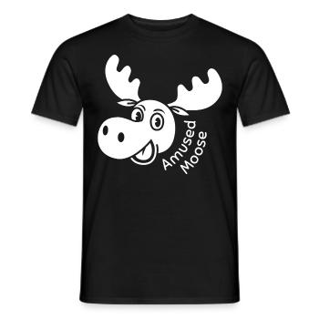 Amused Moose - Men's T-Shirt - black - Front - AI Model Male 178 light (178cm)