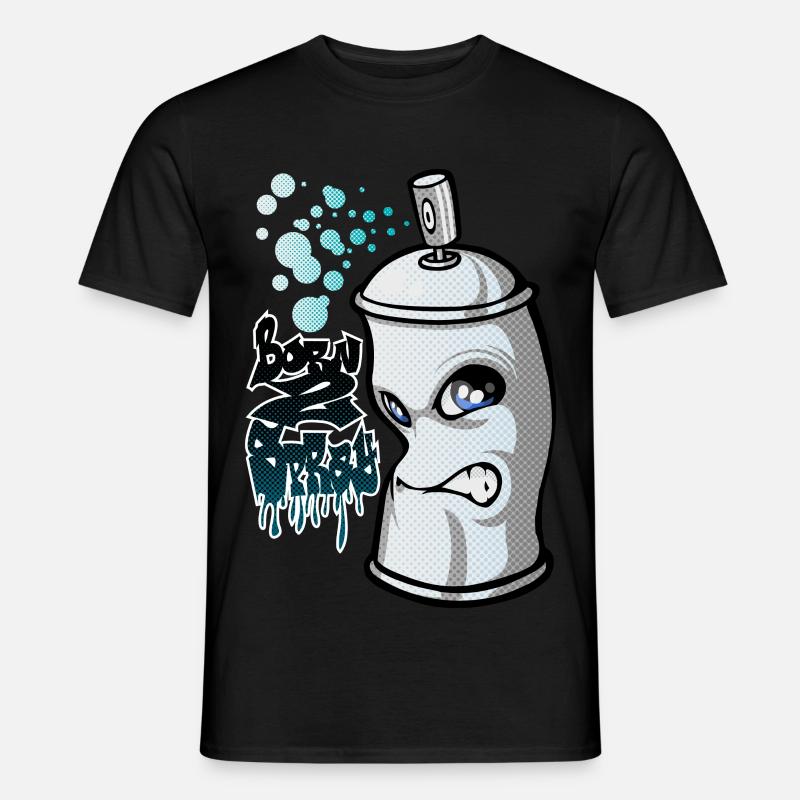 Spray und Graffiti - Männer T-Shirt - Schwarz
