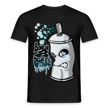 Spray and graffiti - Männer T-Shirt - Schwarz - Vorne - AI Model Male 178 light (178cm)