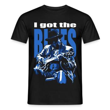 I got the blues - Men's T-Shirt - black - Front - AI Model Male 178 light (178cm)