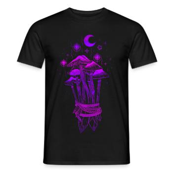 Pilze Magie Zauberpilze - Männer T-Shirt - Schwarz - Vorne - AI Model Male 178 light (178cm)