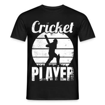 Drôle de joueur de cricket - T-shirt homme - noir - Devant - AI Model Male 178 light (178cm)