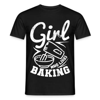 Fille qui aime cuisiner - T-shirt homme - noir - Devant - AI Model Male 178 light (178cm)