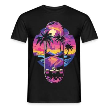 Vintage Skateboarding - Men's T-Shirt - black - Front - AI Model Male 178 light (178cm)
