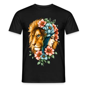 Wunderbare Frau, deren lange Haare - Männer T-Shirt - Schwarz - Vorne - AI Model Male 178 light (178cm)