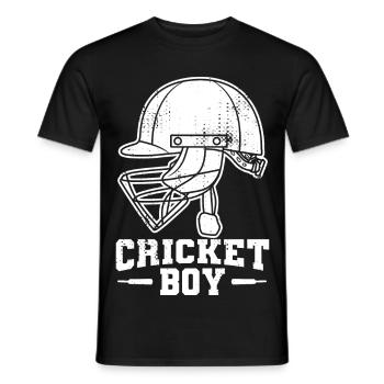 Boys Cricket - Men's T-Shirt - black - Front - AI Model Male 178 light (178cm)