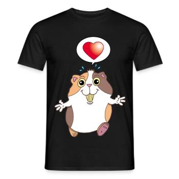 Niedlicher Hamster - Männer T-Shirt - Schwarz - Vorne - AI Model Male 178 light (178cm)
