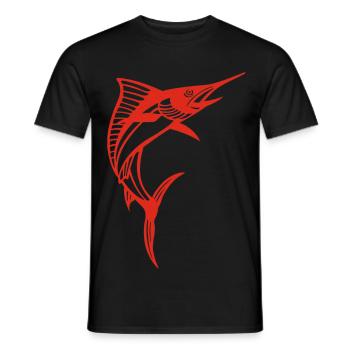 Espadon rouge - T-shirt homme - noir - Devant - AI Model Male 178 light (178cm)