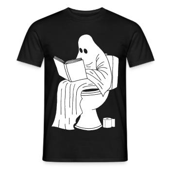 La pause du fantôme - T-shirt homme - noir - Devant - AI Model Male 178 light (178cm)