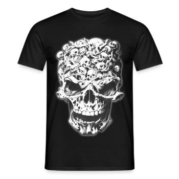 Schädel der Schädel - Männer T-Shirt - Schwarz - Vorne - AI Model Male 178 light (178cm)