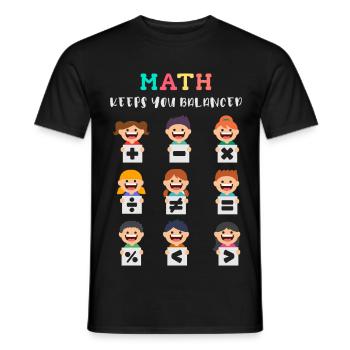 Math keeps you balanced - Men's T-Shirt - black - Front - AI Model Male 178 light (178cm)