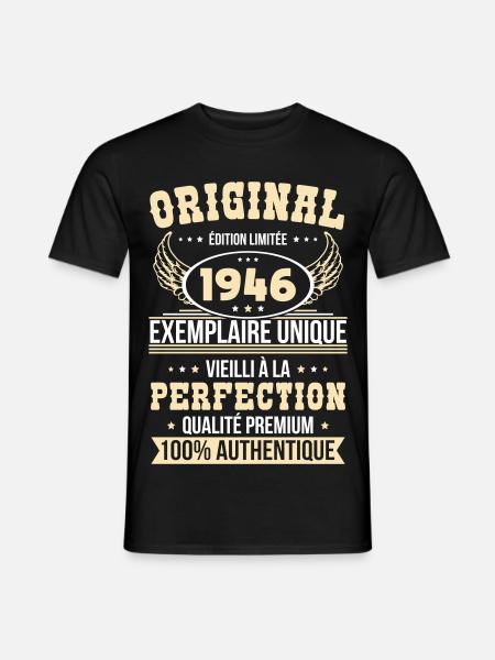 1946 – Unique example – Premium quality - Men's T-Shirt - black