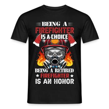 Fire brigade - Men's T-Shirt - black - Front - AI Model Male 178 light (178cm)
