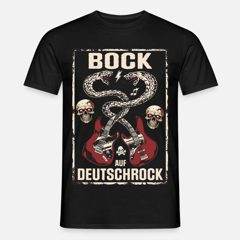 Bock auf Deutschrock - Männer T-Shirt - Schwarz