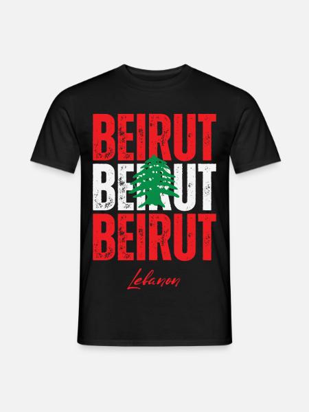Beirut im Herzen, Libanon Gegenwart - Männer T-Shirt - Schwarz