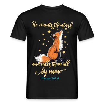 Fuchs Christliches Zitat - Männer T-Shirt - Schwarz - Vorne - AI Model Male 178 light (178cm)