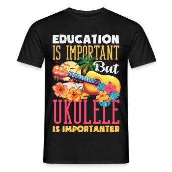 C’est un bon jour pour jouer du ukulélé Hawaii Musician - T-shirt homme - noir - Devant - AI Model Male 178 light (178cm)