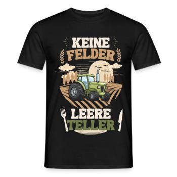 Bauer Keine Felder leere Teller - Männer T-Shirt - Schwarz - Vorne - AI Model Male 178 light (178cm)