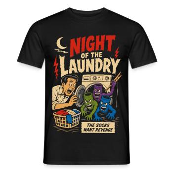 Night of the Revenge Socks - Men's T-Shirt - black - Front - AI Model Male 178 light (178cm)