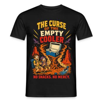 The curse of the empty cooler - Men's T-Shirt - black - Front - AI Model Male 178 light (178cm)