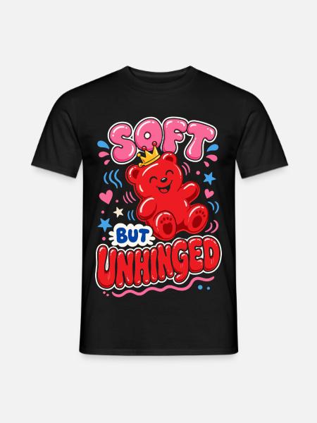 Soft but Unhinged – Süßer Gummibär - Männer T-Shirt - Schwarz