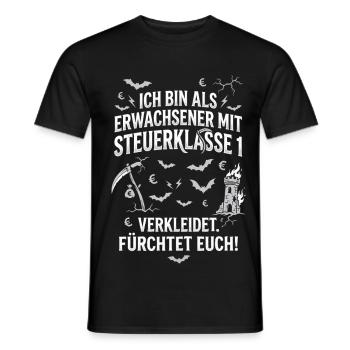 Steuerklasse 1 Fürchtet Euch Halloweenkostüm - Männer T-Shirt - Schwarz - Vorne - AI Model Male 178 light (178cm)