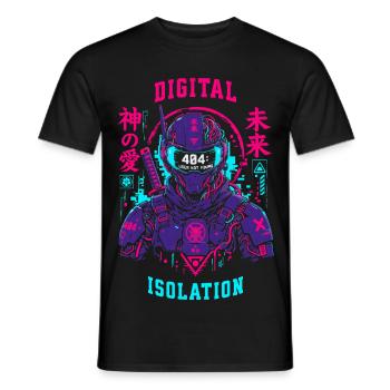 404 User Not Found Techwear Cyberpunk-Design - Männer T-Shirt - Schwarz - Vorne - AI Model Male 178 light (178cm)