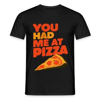 you had me at pizza - Männer T-Shirt - Schwarz - Vorne - AI Model Male 178 light (178cm)