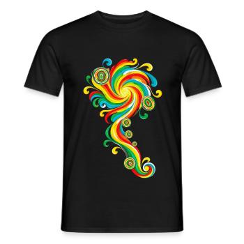 Pravaha - Männer T-Shirt - Schwarz - Vorne - AI Model Male 178 light (178cm)