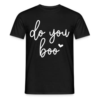 Boo citation inspirante avec le cœur - T-shirt homme - noir - Devant - AI Model Male 178 light (178cm)